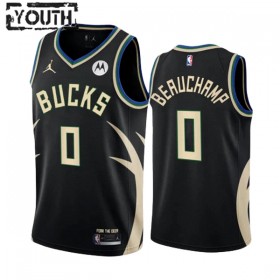 Dres Milwaukee Bucks Marjon Beauchamp 0 Jordan 2022-23 Statement Edition Crno Swingman - Dječji